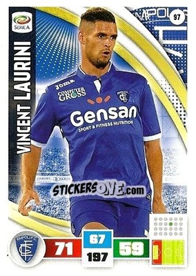 Sticker Vincent Laurini - Calciatori 2016-2017. Adrenalyn XL n. 97 - Panini
