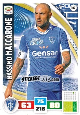 Sticker Massimo Maccarone - Calciatori 2016-2017. Adrenalyn XL n. 107 - Panini