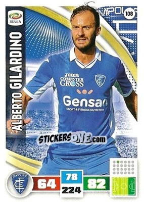 Sticker Alberto Gilardino - Calciatori 2016-2017. Adrenalyn XL n. 108 - Panini