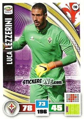 Sticker Luca Lezzerini - Calciatori 2016-2017. Adrenalyn XL n. 110 - Panini