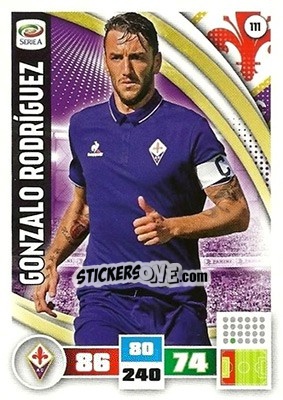 Figurina Gonzalo Rodríguez - Calciatori 2016-2017. Adrenalyn XL - Panini