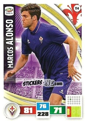 Sticker Marcos Alonso - Calciatori 2016-2017. Adrenalyn XL n. 114 - Panini