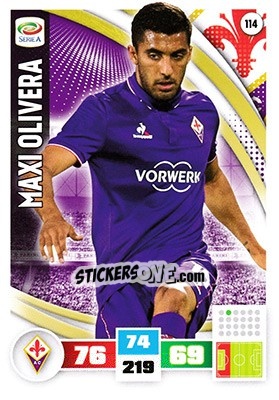 Figurina Maxi Olivera - Calciatori 2016-2017. Adrenalyn XL n. 114a - Panini