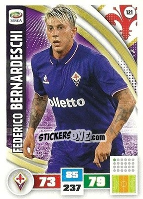 Sticker Federico Bernardeschi - Calciatori 2016-2017. Adrenalyn XL n. 121 - Panini