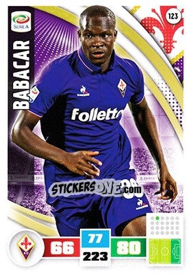 Sticker Babacar - Calciatori 2016-2017. Adrenalyn XL n. 123a - Panini