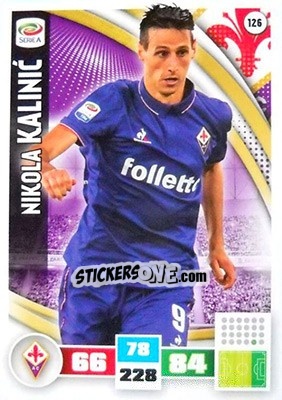 Sticker Nikola Kalinic - Calciatori 2016-2017. Adrenalyn XL n. 126 - Panini