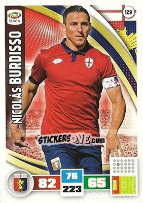 Sticker Nicolás Burdisso - Calciatori 2016-2017. Adrenalyn XL n. 129 - Panini