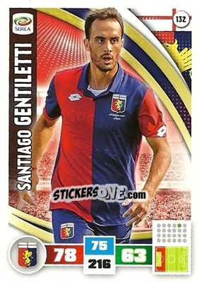 Sticker Santiago Gentiletti - Calciatori 2016-2017. Adrenalyn XL n. 132 - Panini