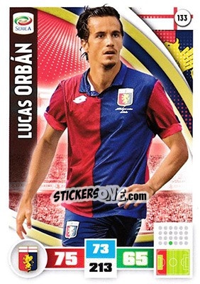 Sticker Lucas Orbán - Calciatori 2016-2017. Adrenalyn XL n. 133a - Panini