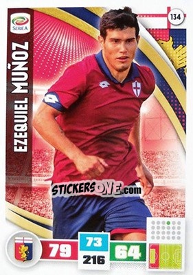 Sticker Ezequiel Muñoz - Calciatori 2016-2017. Adrenalyn XL n. 134 - Panini