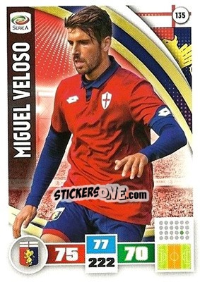 Sticker Miguel Veloso - Calciatori 2016-2017. Adrenalyn XL n. 135 - Panini