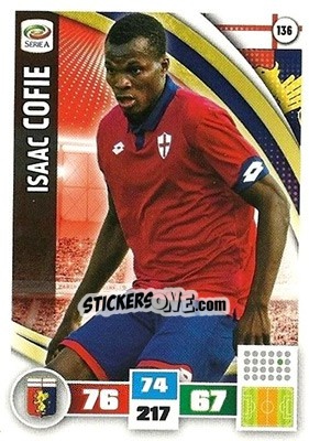 Figurina Isaac Cofie - Calciatori 2016-2017. Adrenalyn XL - Panini