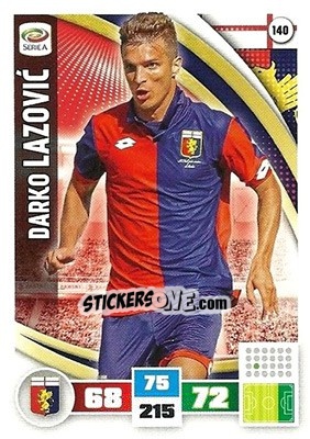 Sticker Darko Lazovic - Calciatori 2016-2017. Adrenalyn XL n. 140 - Panini