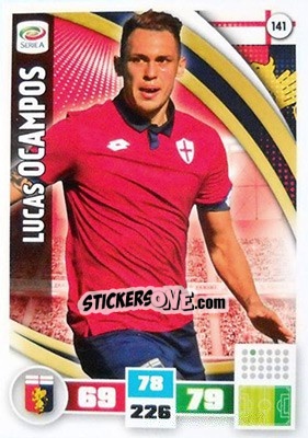 Figurina Lucas Ocampos - Calciatori 2016-2017. Adrenalyn XL - Panini