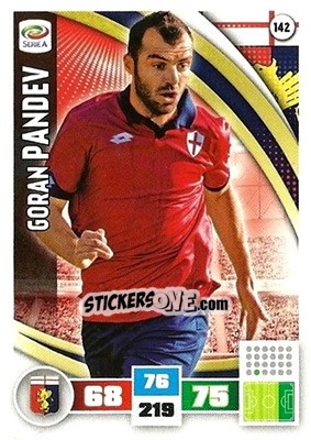 Sticker Goran Pandev - Calciatori 2016-2017. Adrenalyn XL n. 142 - Panini