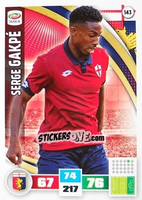 Sticker Serge Gakpé - Calciatori 2016-2017. Adrenalyn XL - Panini