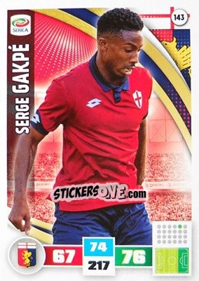 Figurina Serge Gakpé - Calciatori 2016-2017. Adrenalyn XL - Panini