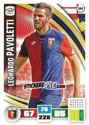 Sticker Leonardo Pavoletti - Calciatori 2016-2017. Adrenalyn XL n. 144 - Panini
