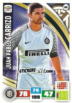 Figurina Juan Pablo Carrizo - Calciatori 2016-2017. Adrenalyn XL - Panini