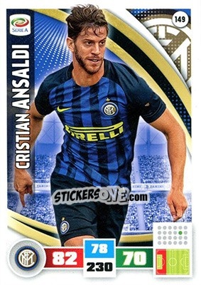 Sticker Cristian Ansaldi - Calciatori 2016-2017. Adrenalyn XL n. 149 - Panini