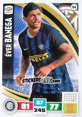 Sticker Éver Banega - Calciatori 2016-2017. Adrenalyn XL n. 154 - Panini