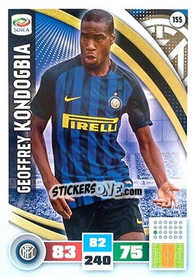 Sticker Geoffrey Kondogbia - Calciatori 2016-2017. Adrenalyn XL n. 155 - Panini