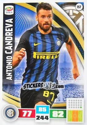 Sticker Antonio Candreva - Calciatori 2016-2017. Adrenalyn XL n. 157 - Panini