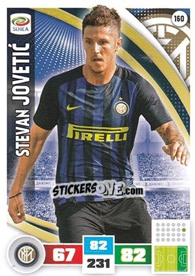 Sticker Stevan Jovetic - Calciatori 2016-2017. Adrenalyn XL n. 160 - Panini