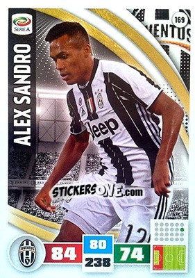 Sticker Alex Sandro - Calciatori 2016-2017. Adrenalyn XL n. 169 - Panini