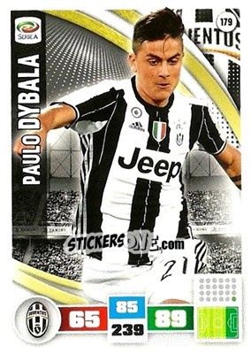 Sticker Paulo Dybala - Calciatori 2016-2017. Adrenalyn XL n. 179 - Panini