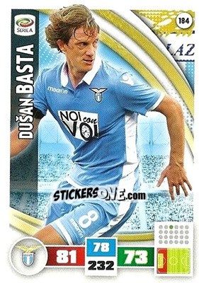 Sticker Dušan Basta - Calciatori 2016-2017. Adrenalyn XL n. 184 - Panini