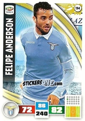Sticker Felipe Anderson - Calciatori 2016-2017. Adrenalyn XL n. 194 - Panini