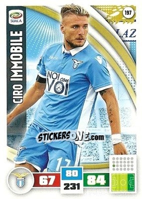 Figurina Ciro Immobile - Calciatori 2016-2017. Adrenalyn XL - Panini