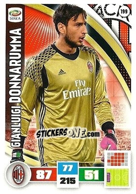 Sticker Gianluigi Donnarumma - Calciatori 2016-2017. Adrenalyn XL n. 199 - Panini