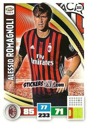 Sticker Alessio Romagnoli - Calciatori 2016-2017. Adrenalyn XL n. 202 - Panini