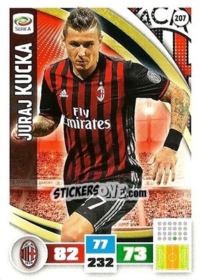 Cromo Juraj Kucka - Calciatori 2016-2017. Adrenalyn XL - Panini