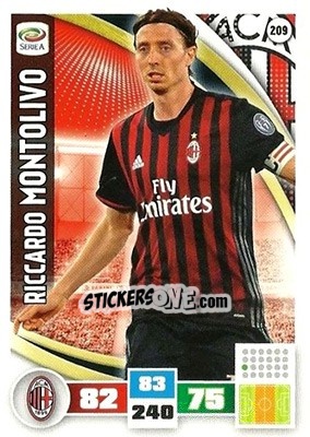 Figurina Riccardo Montolivo - Calciatori 2016-2017. Adrenalyn XL - Panini