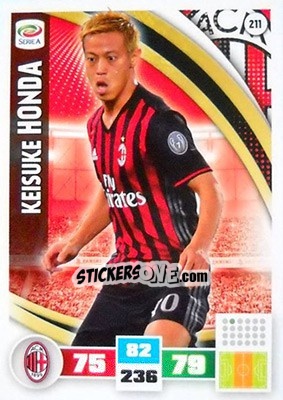 Sticker Keisuke Honda - Calciatori 2016-2017. Adrenalyn XL n. 211 - Panini