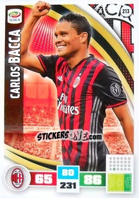 Sticker Carlos Bacca - Calciatori 2016-2017. Adrenalyn XL n. 213 - Panini