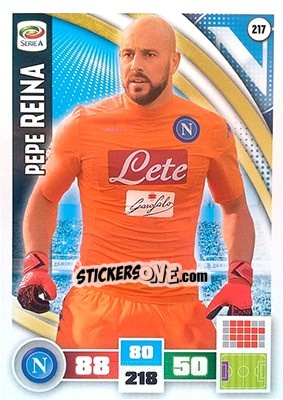 Sticker Pepe Reina - Calciatori 2016-2017. Adrenalyn XL n. 217 - Panini