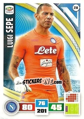 Sticker Luigi Sepe - Calciatori 2016-2017. Adrenalyn XL n. 218 - Panini