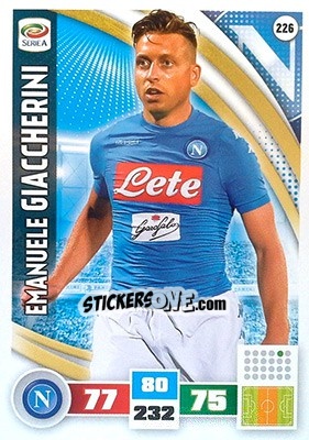 Sticker Emanuele Giaccherini - Calciatori 2016-2017. Adrenalyn XL n. 226 - Panini