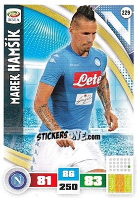 Cromo Marek Hamšík - Calciatori 2016-2017. Adrenalyn XL n. 229 - Panini