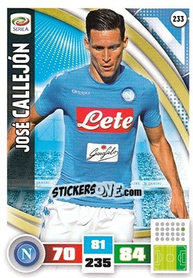 Cromo José Callejón - Calciatori 2016-2017. Adrenalyn XL - Panini