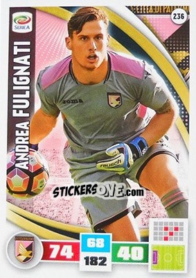 Figurina Andrea Fulignati - Calciatori 2016-2017. Adrenalyn XL - Panini