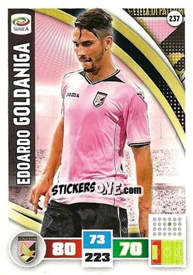 Sticker Edoardo Goldaniga - Calciatori 2016-2017. Adrenalyn XL n. 237 - Panini