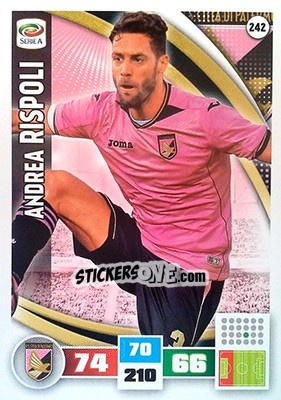 Sticker Andrea Rispoli - Calciatori 2016-2017. Adrenalyn XL n. 242 - Panini