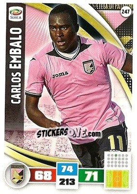 Cromo Carlos Embalo - Calciatori 2016-2017. Adrenalyn XL n. 247 - Panini