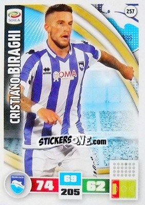 Sticker Cristiano Biraghi - Calciatori 2016-2017. Adrenalyn XL n. 257 - Panini