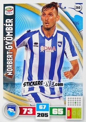 Sticker Norbert Gyömbér - Calciatori 2016-2017. Adrenalyn XL n. 260 - Panini
